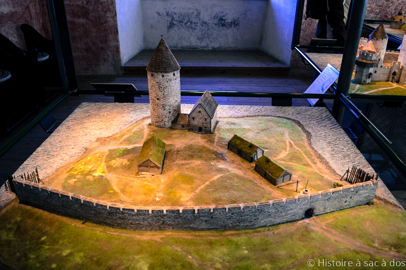 Maqueta de la torre de defensa del castillo de Kalmar