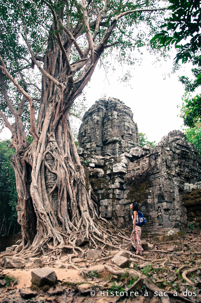 Temple Ta som prisonnier des racines d'un arbre gigantesque