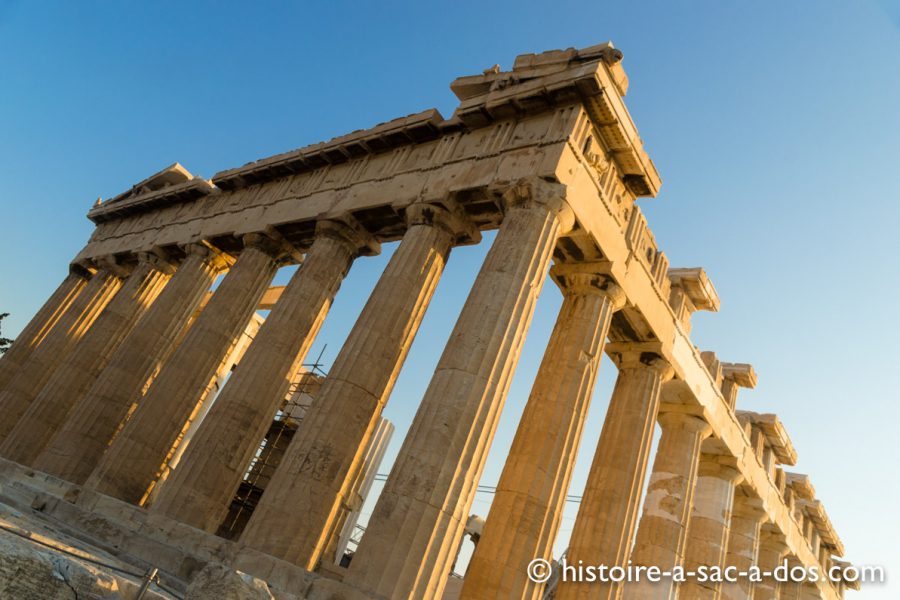 Le Parthénon dédié à la déesse Athéna. Athènes, Grèce