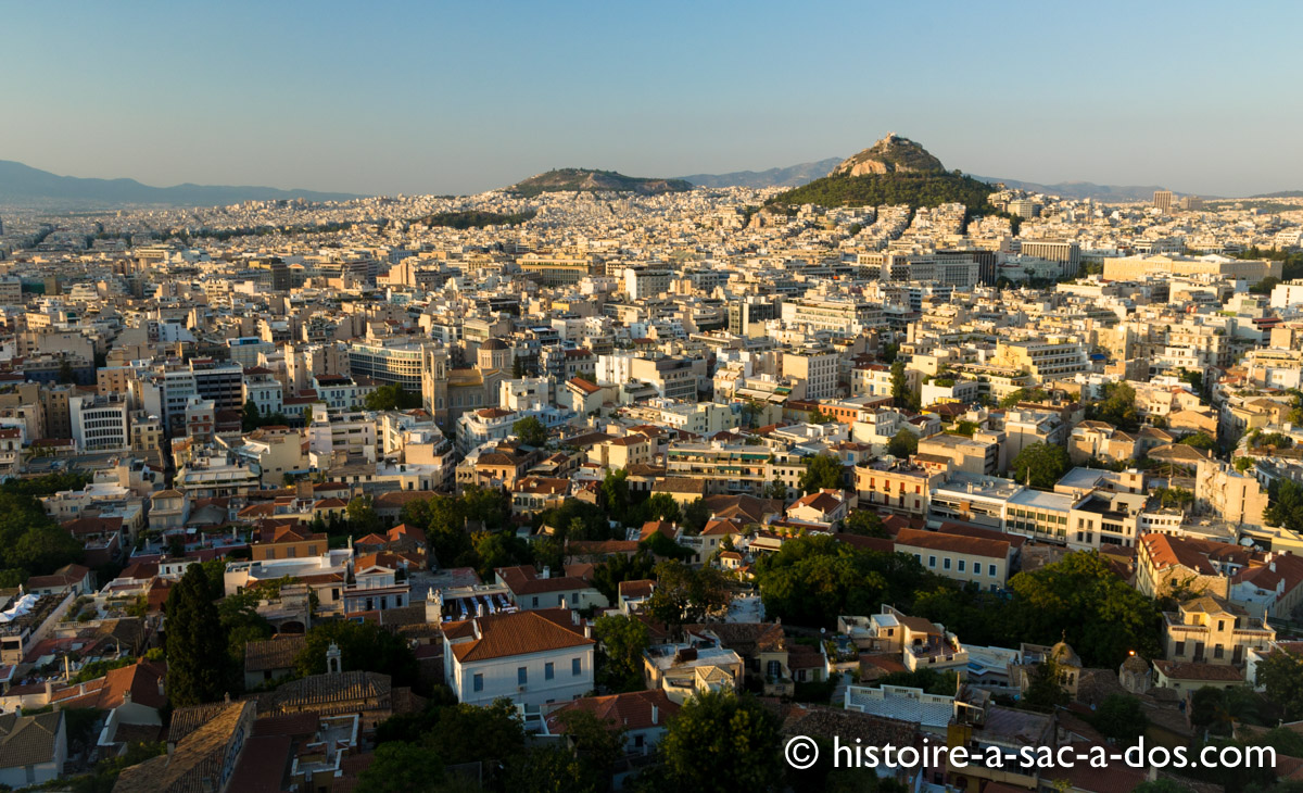 Vue sur Athènes depuis l'Acropole